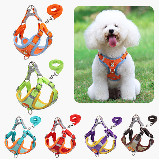 Reflective Pet Harness and Leash Set